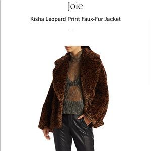 Kisha Leopard Print Faux-Fur Jacket